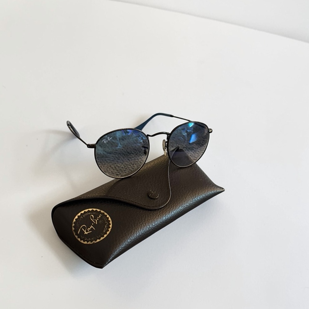 Ray-Ban Polarized RB3447 ROUND METAL Black/Blue/Light blue - Picture 4 of 9